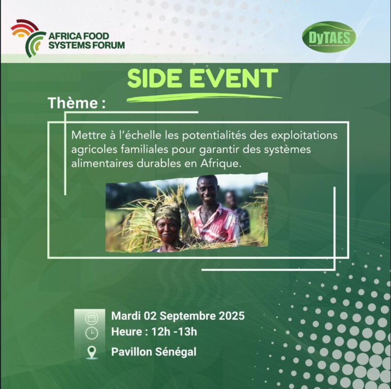 Side Event de la DyTAES au Africa Food Systems Forum 2025